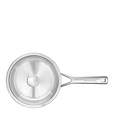 KitchenAid Multi-Ply Stainless Steel 24cm/3.1 Litre Skillet with Lid, Silver