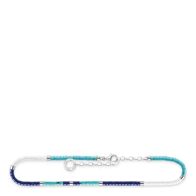 925 Sterling Dark Blue Charming Anklet