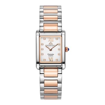 Women's Fontaine Silver & Rose Gold Watch 21mm