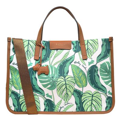 Light Natural Radley Palm Medium Open Top Grab Bag