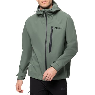 Green Tapeless Waterproof Jacket