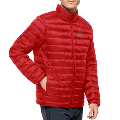 Red Pack And Go Down Weather Resist Jacket