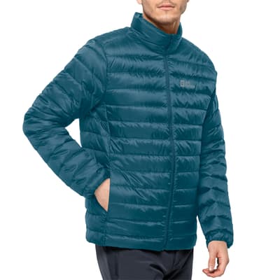Blue Pack And Go Down Weather Resist Jacket