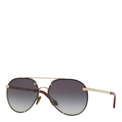 Women's Gold/Grey Burberry Sunglasses 61mm
