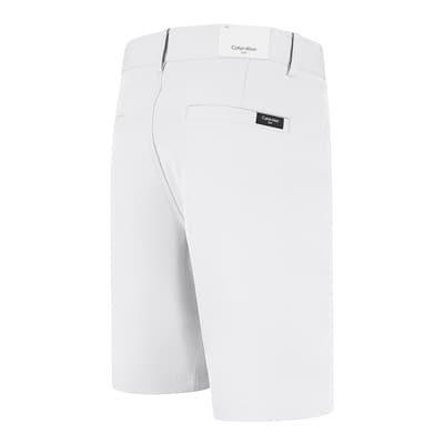 White Stretch Golf Shorts