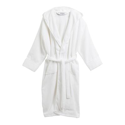 Plush Hooded S/M Robe, White