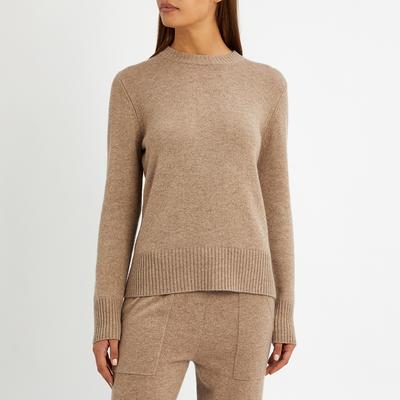 Oatmeal Cashmere Blend Round Neck Jumper