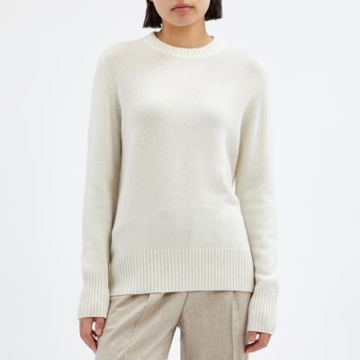 Cream Cashmere Blend Round Neck Jumper