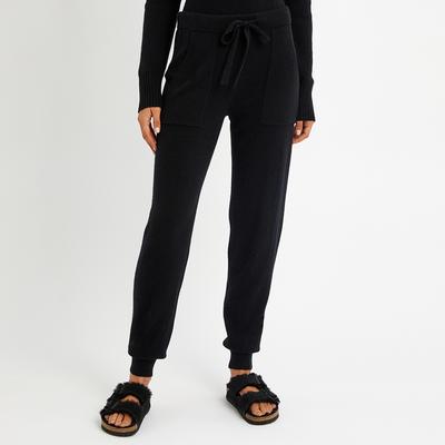 Black Cashmere Blend Pocket Jogger