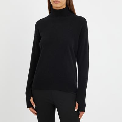 Black Cashmere Polo Neck Jumper