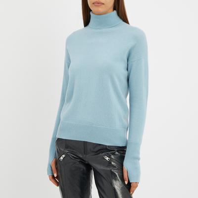 Seafoam Cashmere Polo Neck Jumper