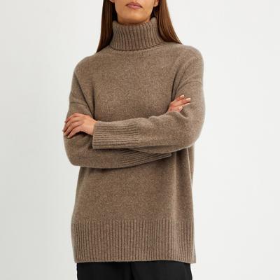 Mushroom Cashmere Roll Neck Tunic