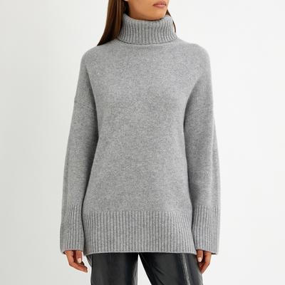 Grey Cashmere Roll Neck Tunic