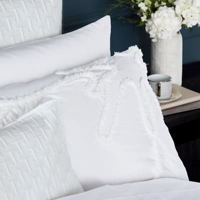 Magnolia Tufted Standard Pillowcase, White