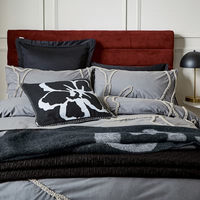 Magnolia Tufted Double Duvet Cover, Charcoal