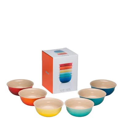 Set of 6 Rainbow Cereal Bowls