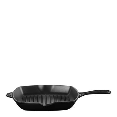 Satin Black Square Grillit, 26cm