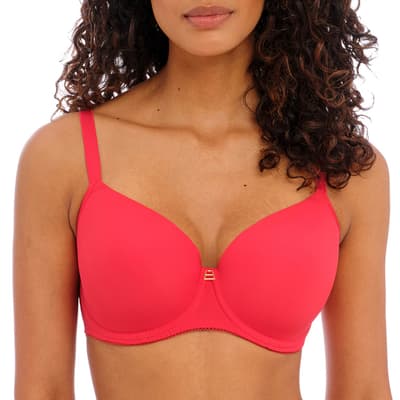 Red Snapshot Moulded Demi T-Shirt Bra