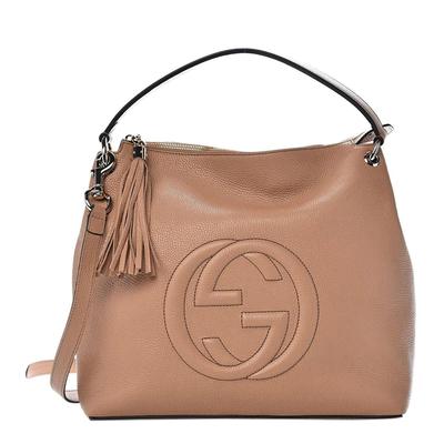 Beige Gucci Soho Chain Handbag