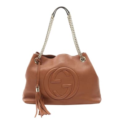 Brown Gucci Soho Chain Handbag