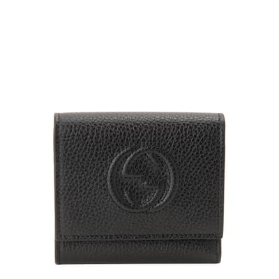 Black Gucci Soho Trifold Wallet