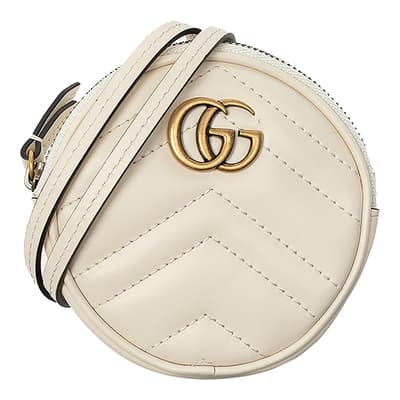 Gucci Cream 'GG  Marmont' Quilted Shoulder Bag