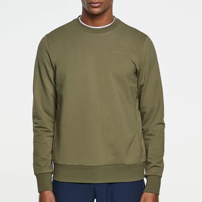 Khaki Essential Cotton Blend Sweatshirt