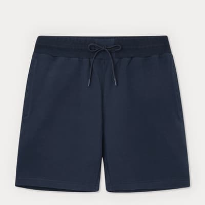 Navy Essential Cotton Blend Shorts