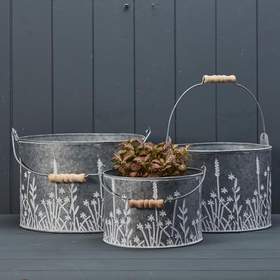 Set of Three Meadow Planters