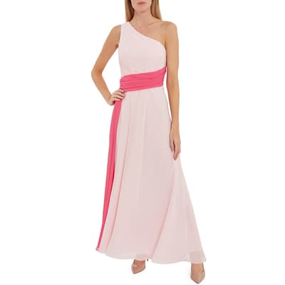 Pink Doreen Colour Block Maxi Dress