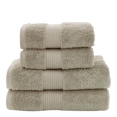 Bliss Pair of Hand Towels, Smoke