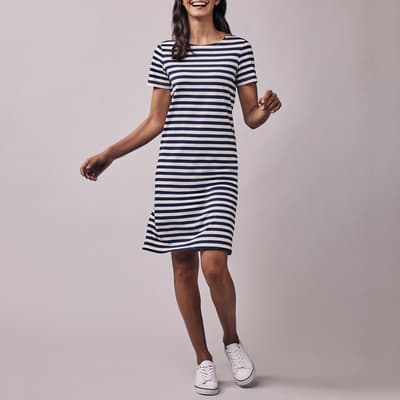 Navy/White Stripe Jersey Dress