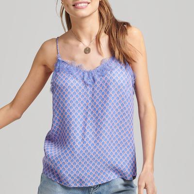 Multi Printed Eyelash Cami Top