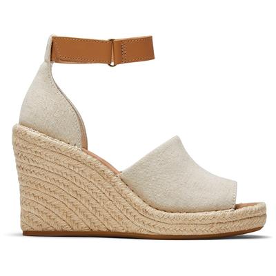 Natural Marisol Natural Oxford/Leather Wedge