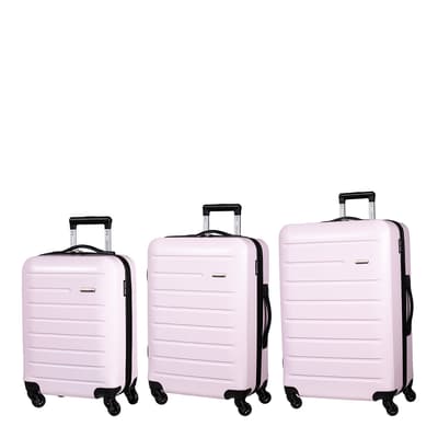Pink 3 Piece Hardshell Luggage Set