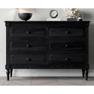 Casterton 6 Drawer Wide Chest, Black