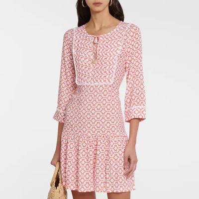 Orange Arabian Sunset Printed Minidress