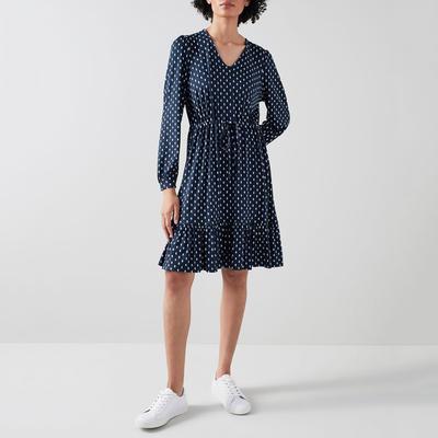 Navy Everly Spot Mini Dress