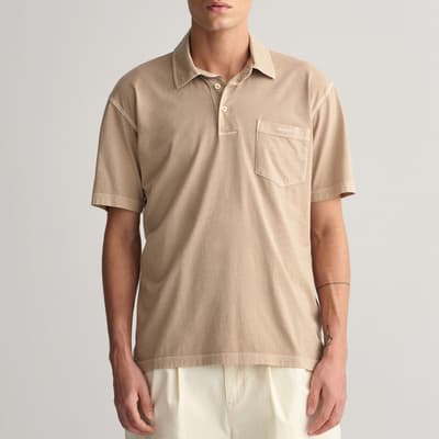 Sand Pocket Detail Cotton Polo Shirt