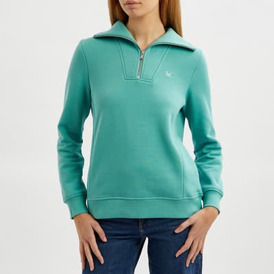 Green 1/2 Zip Sweatshirt