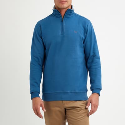 Blue Half Zip Sweatshirt