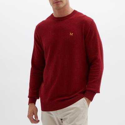 Burgundy Crew Neck Cotton Jumper