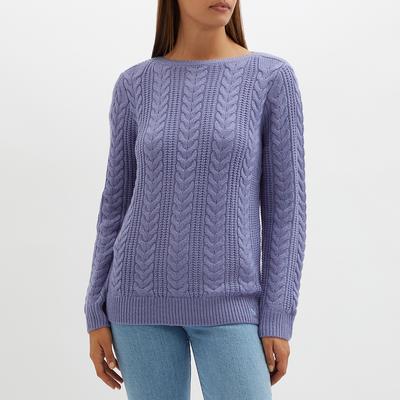 Purple Cable Knit Jumper