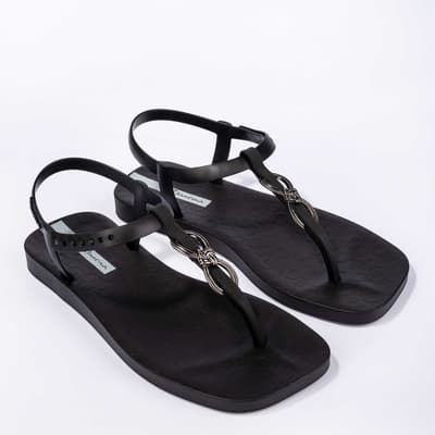 Black Premium Artisan Thong Sandals