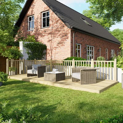 SAVE £145  - 8x20 Power Deck - Handrails on Two Sides
