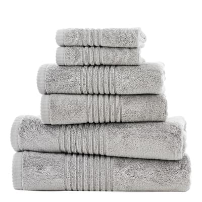 Quik Dri Pair of Bath Towels, Light Grey