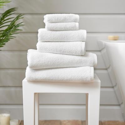 Romeo Pair of Hand Towels, White