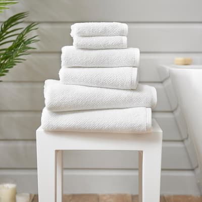 Romeo Bath Towel, White