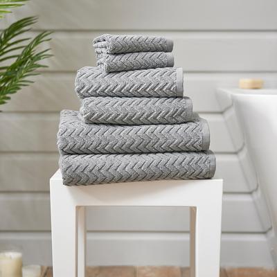 Zulu Pair of Hand Towels, Platinum