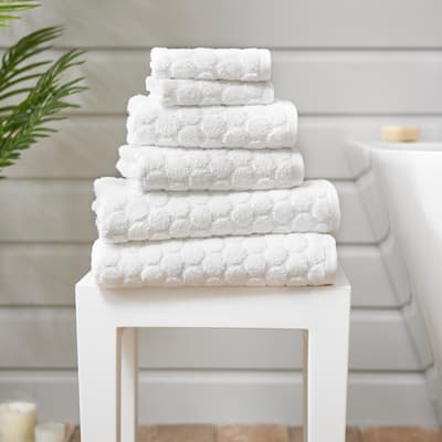 Sierra Pair of Hand Towels, White